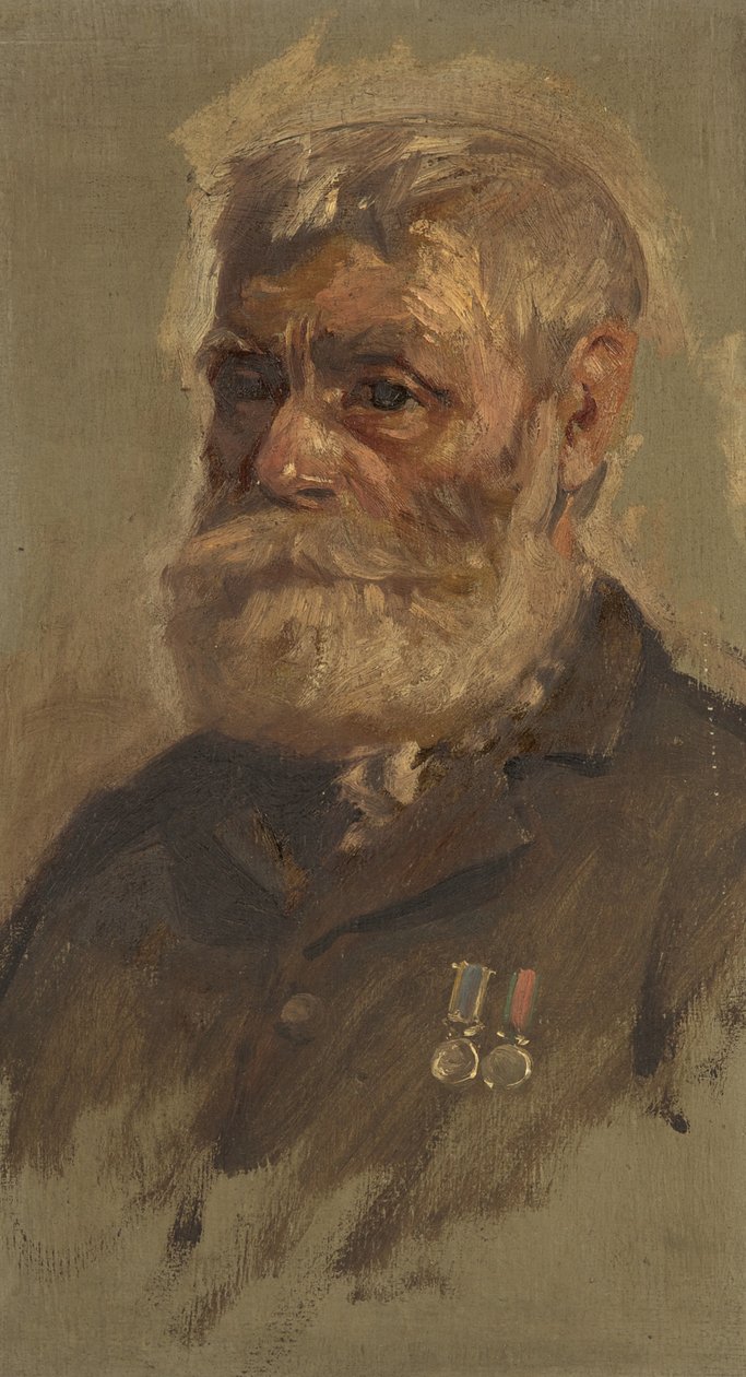 Retrato de G. Sandford, 28th, c. 1920 (óleo sobre painel) de George Edmund Butler