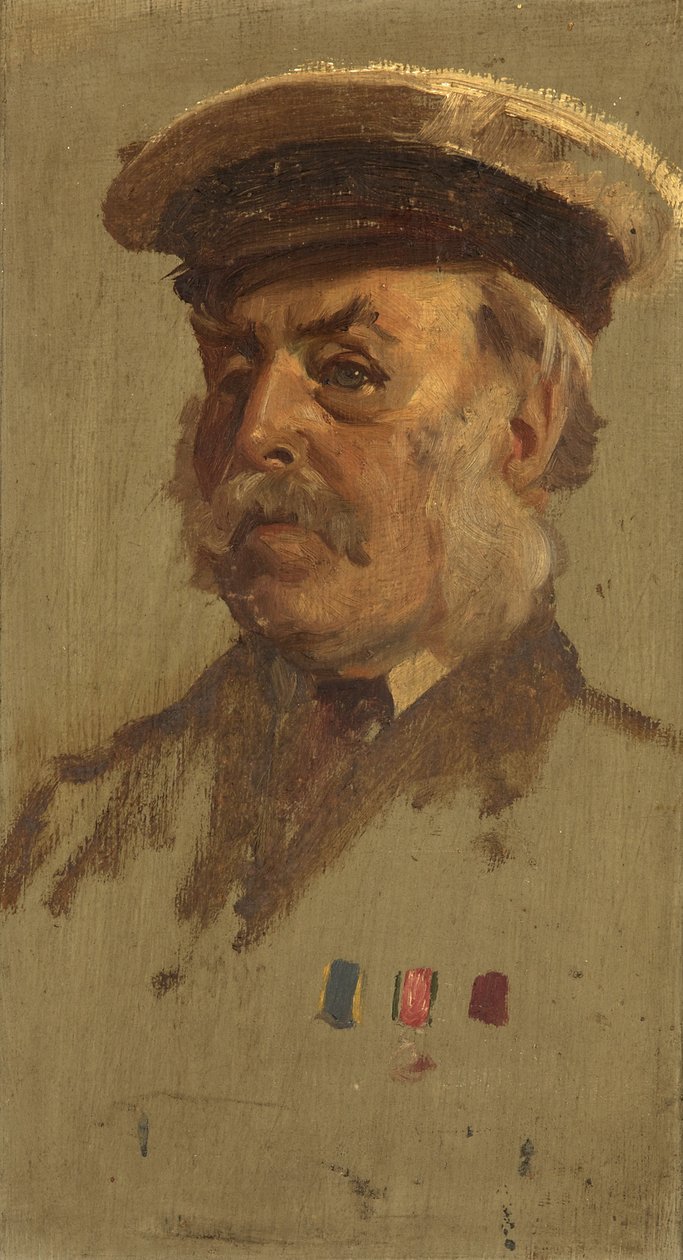 Retrato de J. Price, 28th, c. 1920 (óleo sobre painel) de George Edmund Butler
