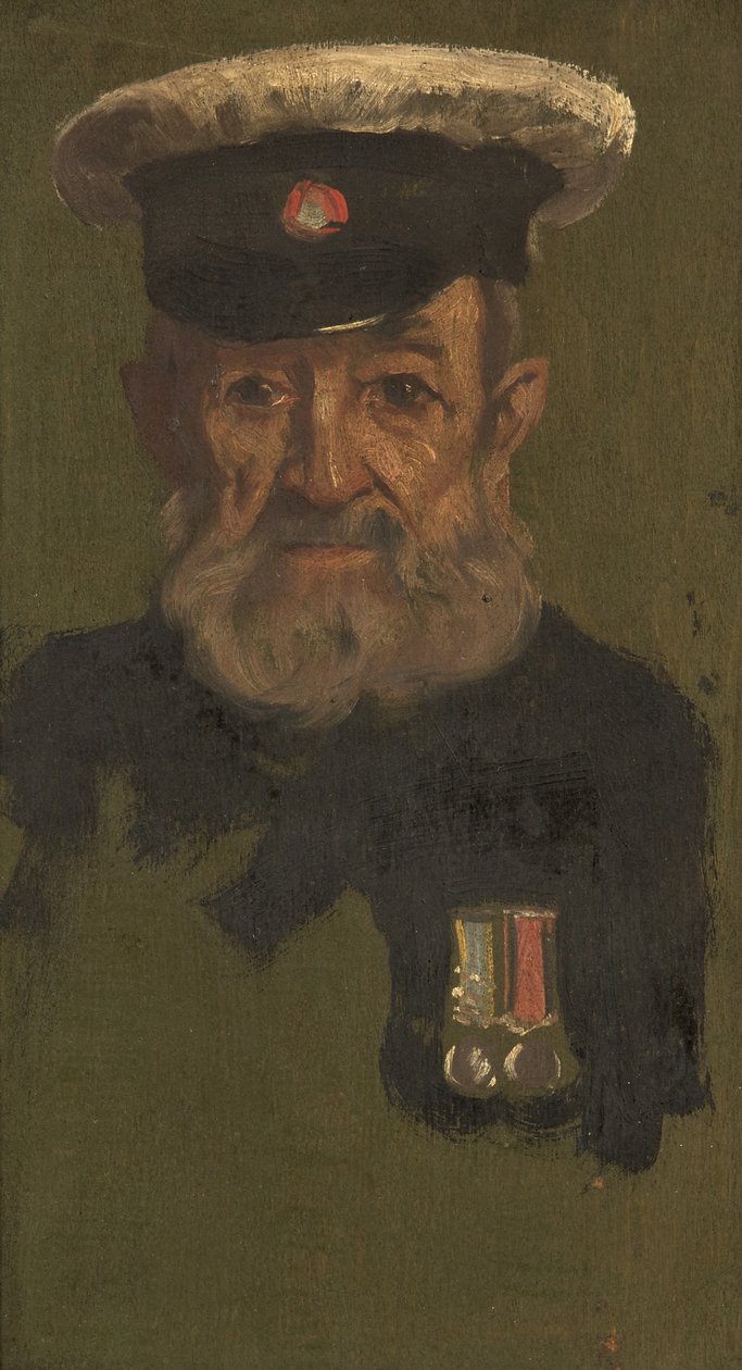 Retrato de J. Smith, 4th & R.A., c. 1920 (óleo sobre painel) de George Edmund Butler