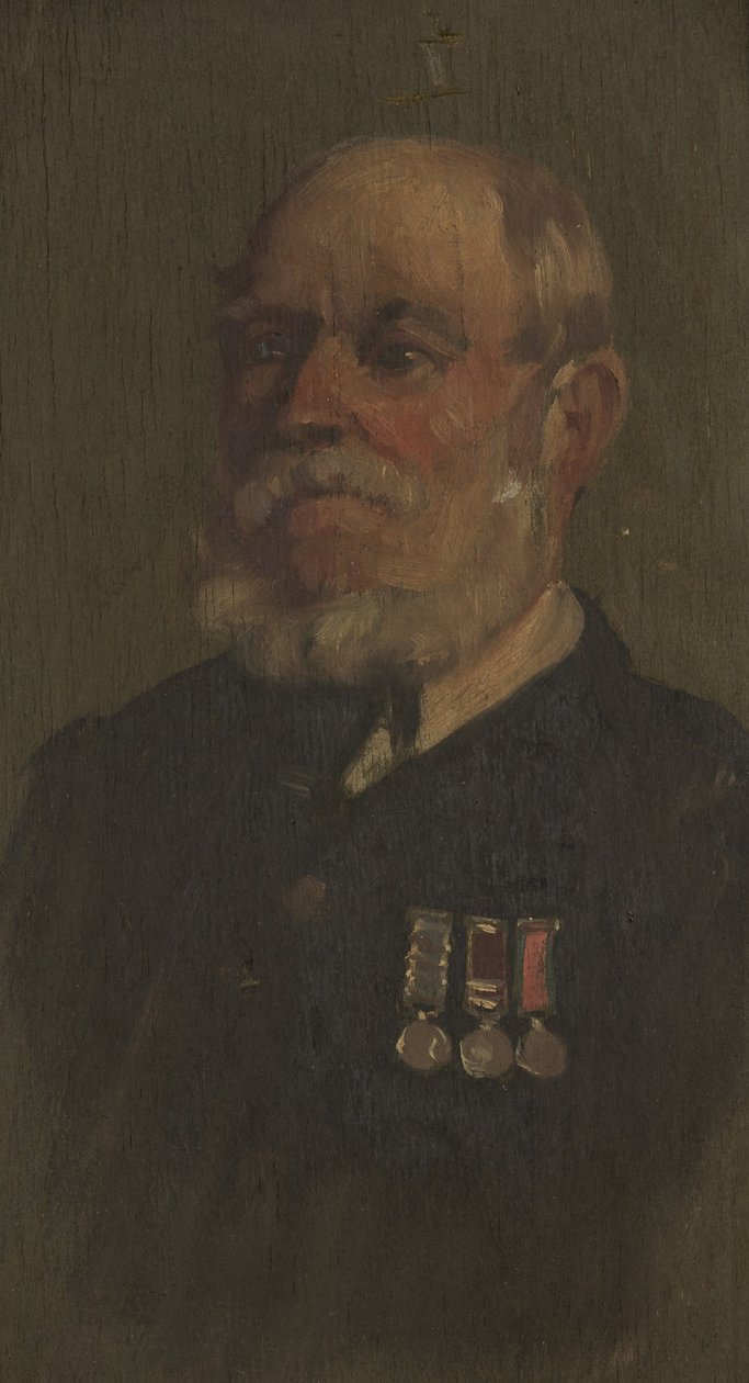 Retrato de T. Green, R.A., c. 1920 (óleo sobre painel) de George Edmund Butler