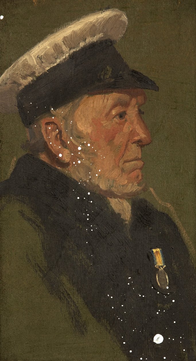 Retrato de W. Lavington, R.N., c. 1920 (óleo sobre painel) de George Edmund Butler