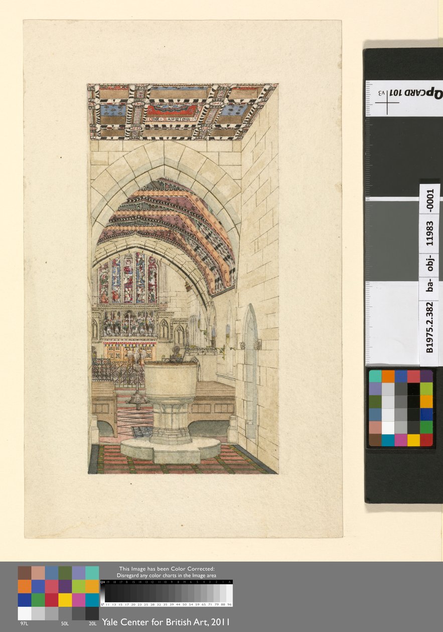 Desenho para Decoração Policromática de uma Igreja de George Edmund Street