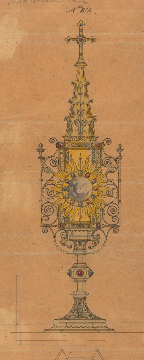 Desenhos executados para Jones e Willis, trabalhadores de metal e madeira e fabricantes de mobiliário de igrejas de Birmingham e Londres de George Edmund Street