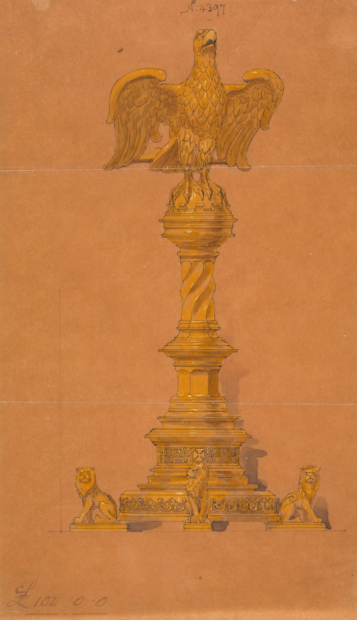 Desenhos executados para Jones e Willis, trabalhadores de metal e madeira e fabricantes de mobiliário de igrejas de Birmingham e Londres de George Edmund Street
