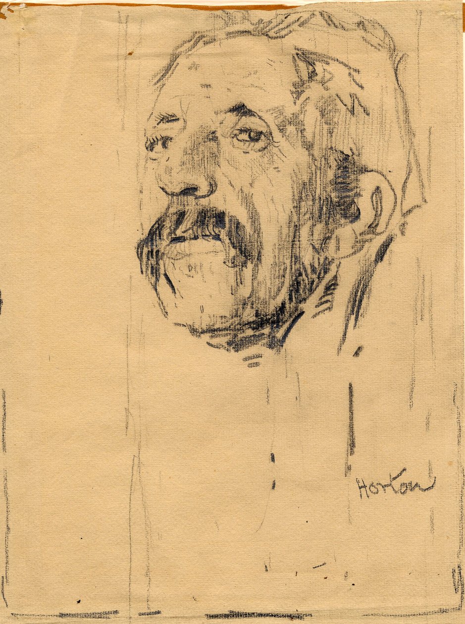 Barrett, o Jardineiro (lápis sobre papel) de George Edward Horton