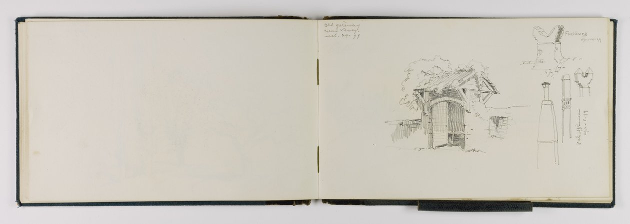 (Sketchbook) Porta de entrada antiga perto de Vevey/Frieburg/Schaffhausen de George Elbert Burr