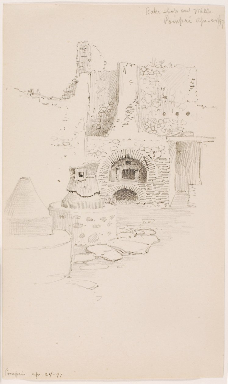 Pastelaria e moinhos, Pompeia de George Elbert Burr