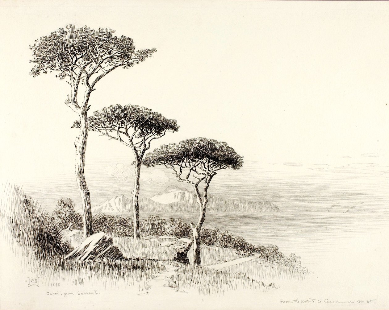 Capri a partir de Sorrento de George Elbert Burr