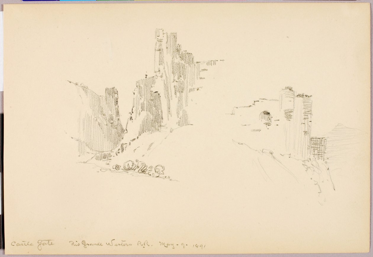 Castle Gate, Rio Grande Western Railroad de George Elbert Burr