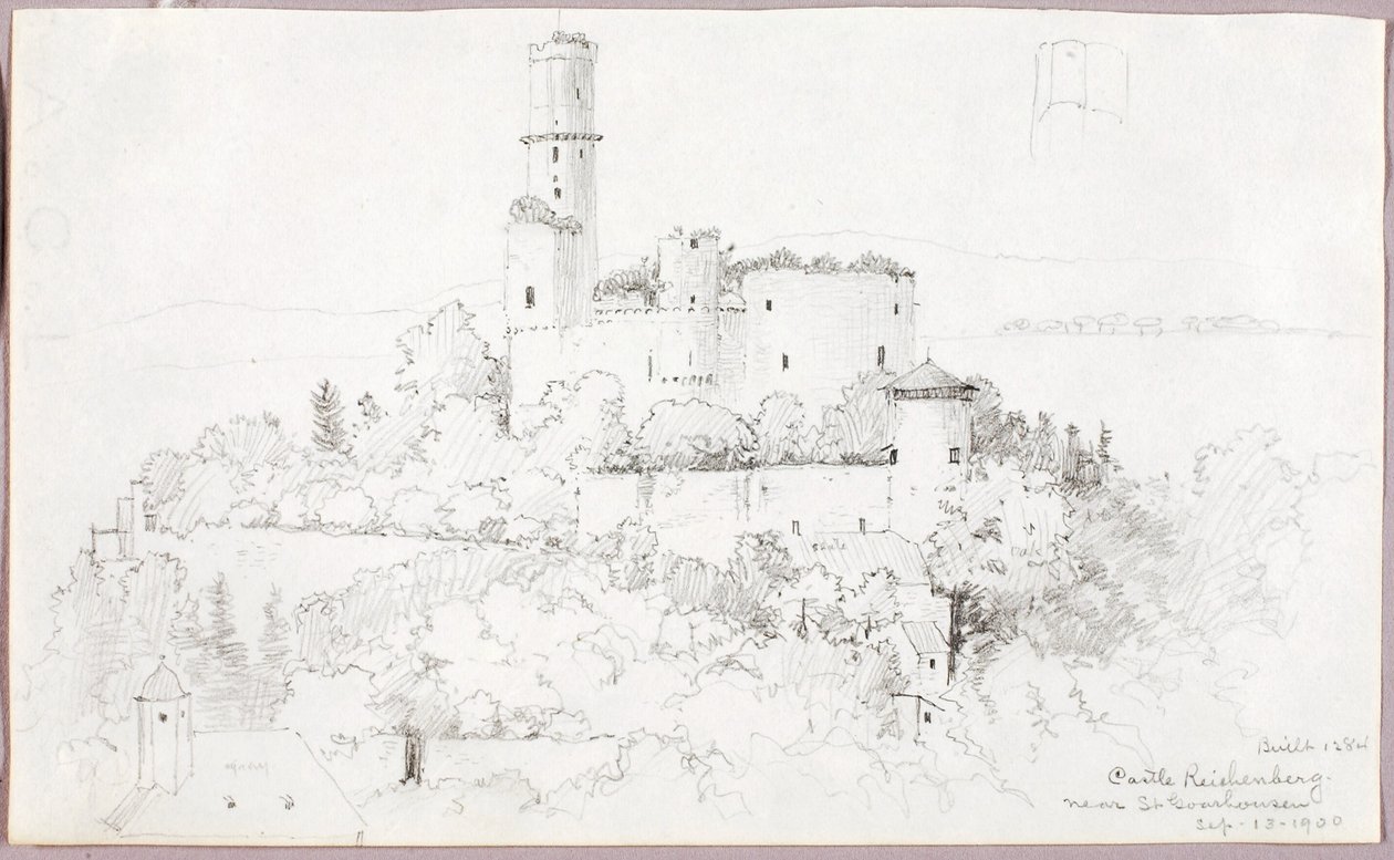 Castelo de Reichenberg, perto de St. Goarshausen de George Elbert Burr