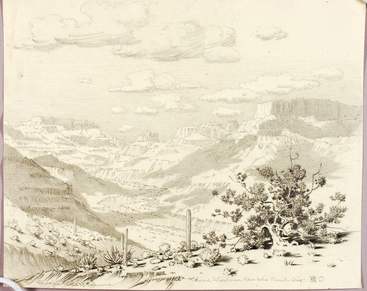 Sombras nas nuvens, Apache Trail, Arizona de George Elbert Burr