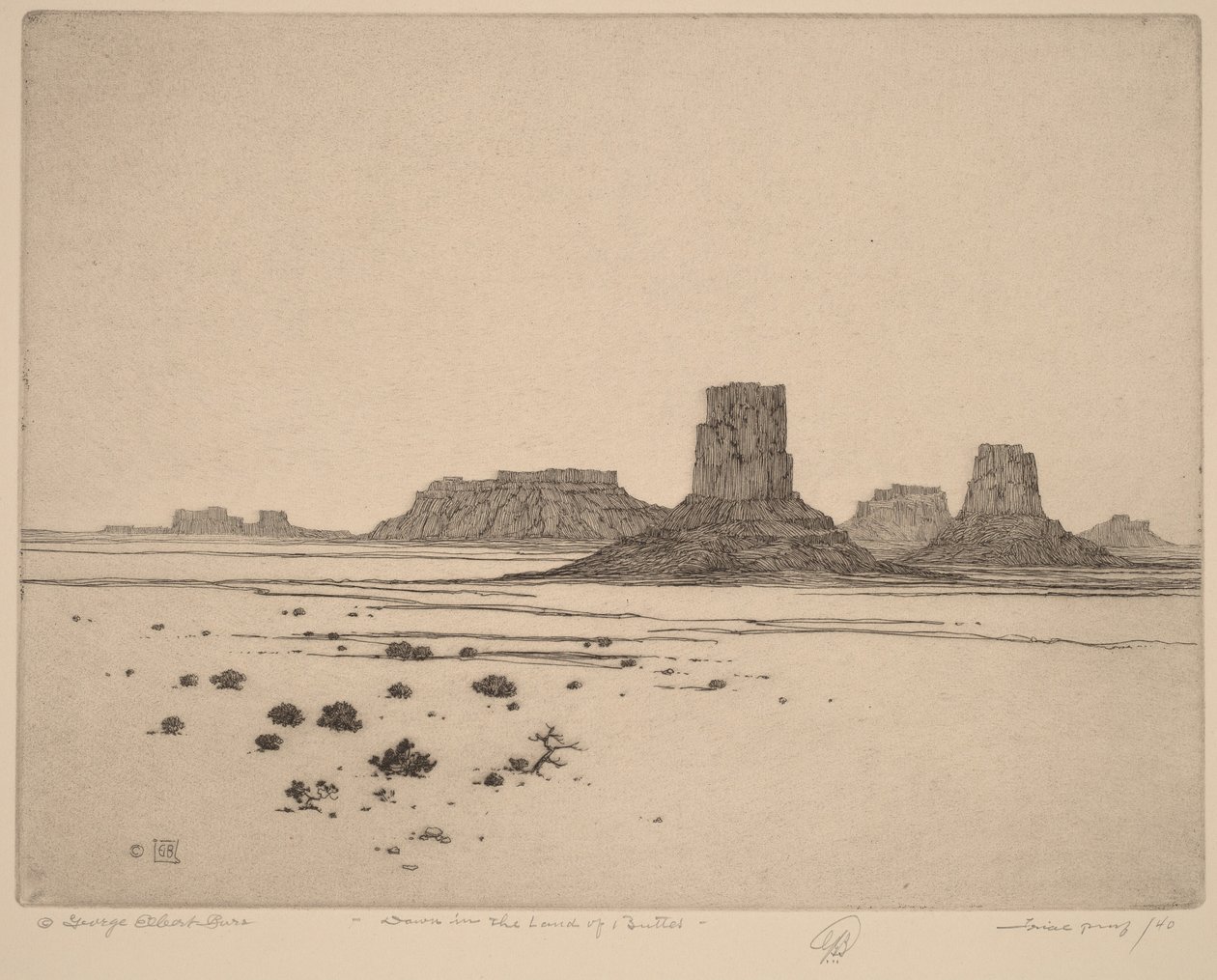 Amanhecer na terra das colinas isoladas de George Elbert Burr