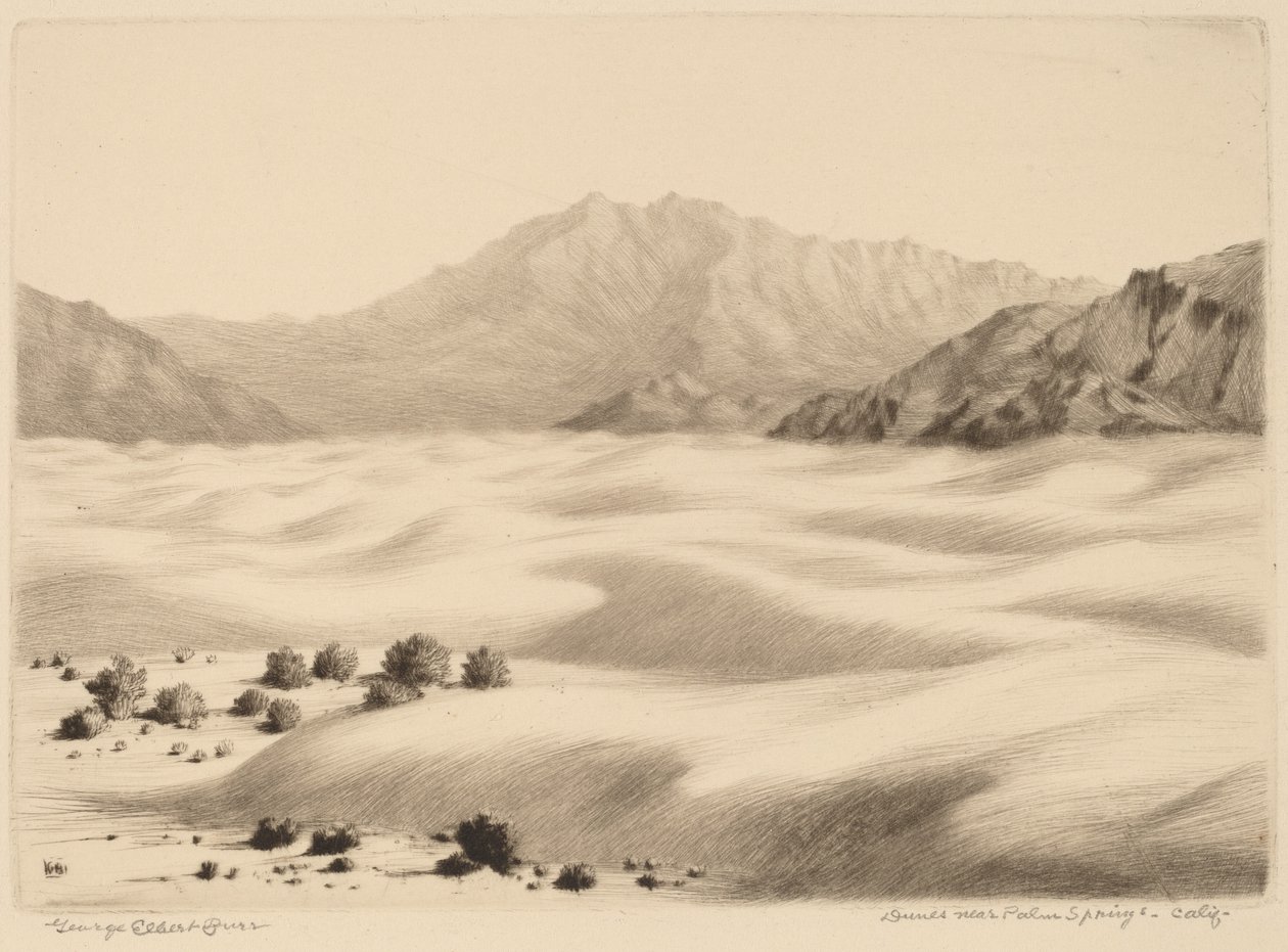 Dunas perto de Palm Springs, Califórnia (nº 2) de George Elbert Burr