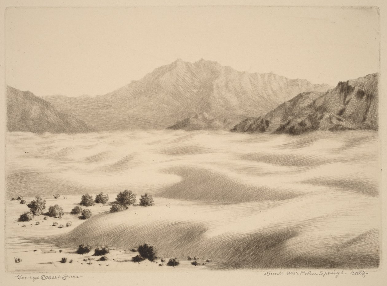 Dunas perto de Palm Springs, Califórnia (n.º 2) de George Elbert Burr