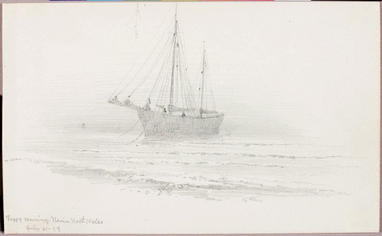 Manhã de nevoeiro, Nevin, Norte do País de Gales de George Elbert Burr