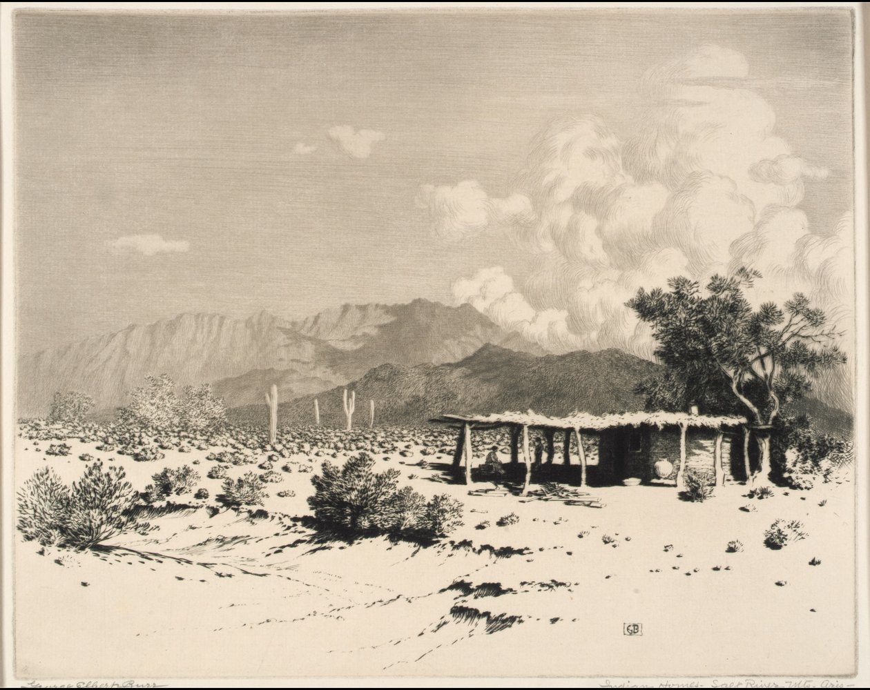 Habitações indígenas, Salt River Mountains, Arizona de George Elbert Burr