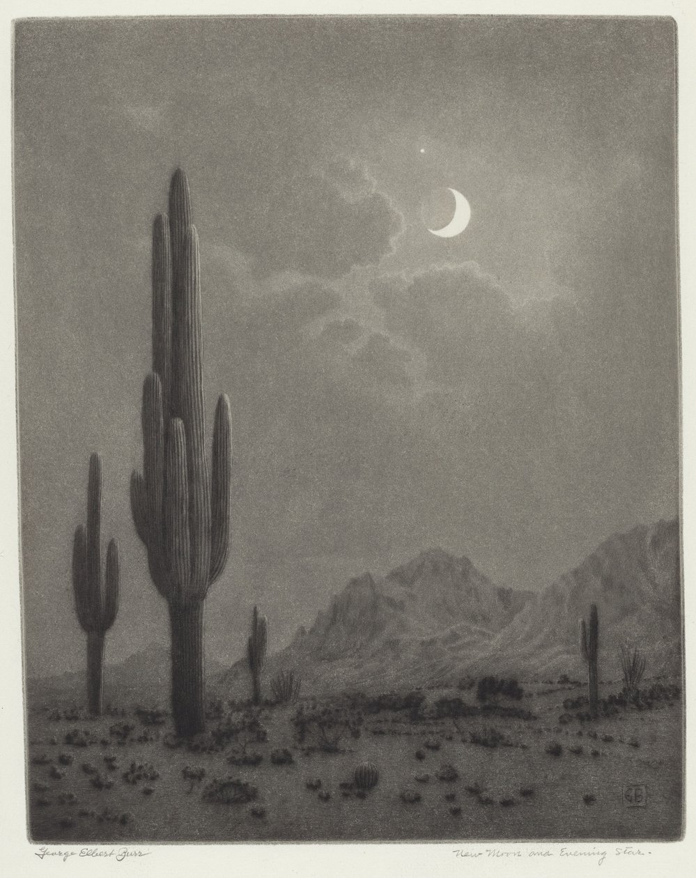 Lua Nova e Estrela da Noite de George Elbert Burr