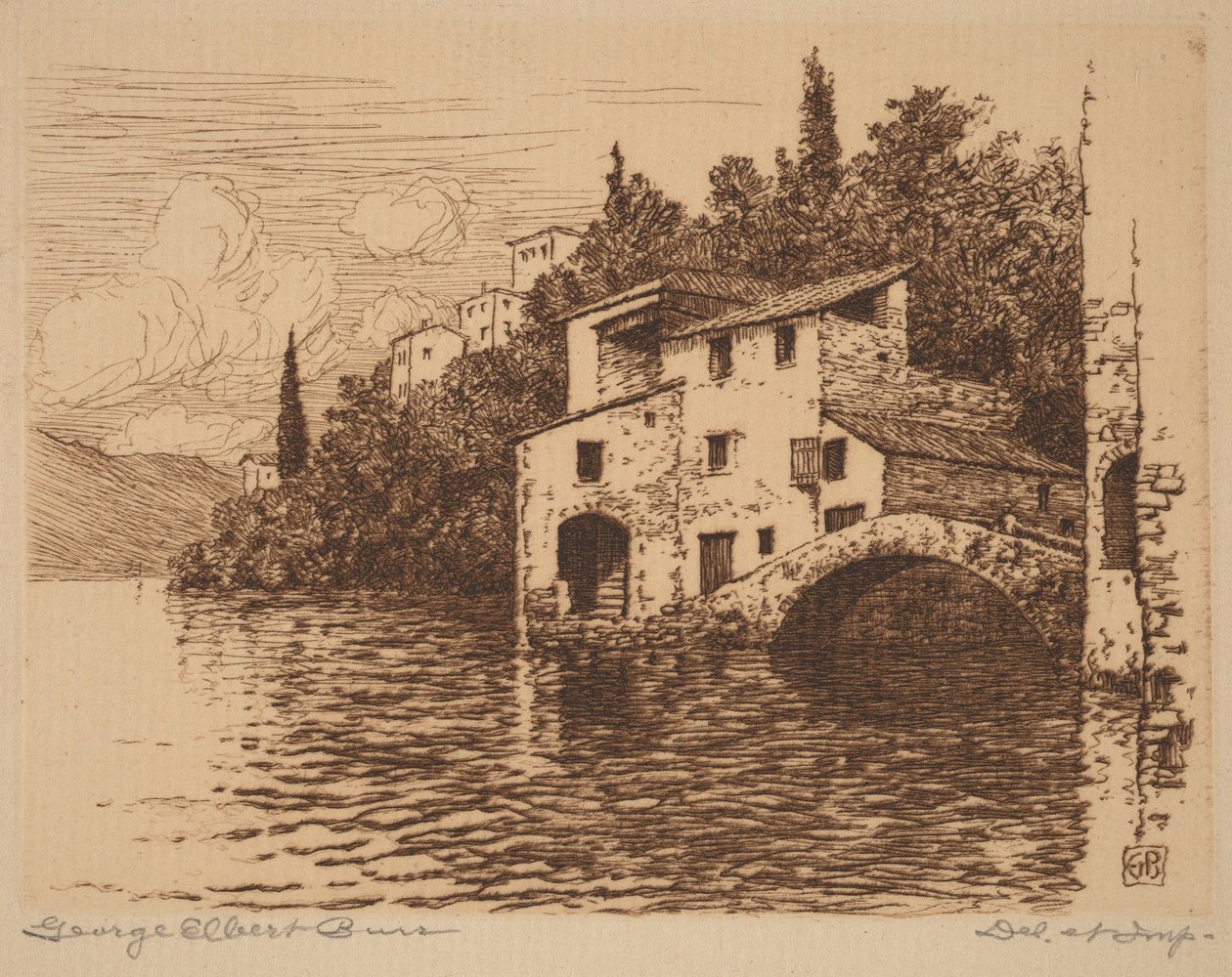 No lago de Como de George Elbert Burr