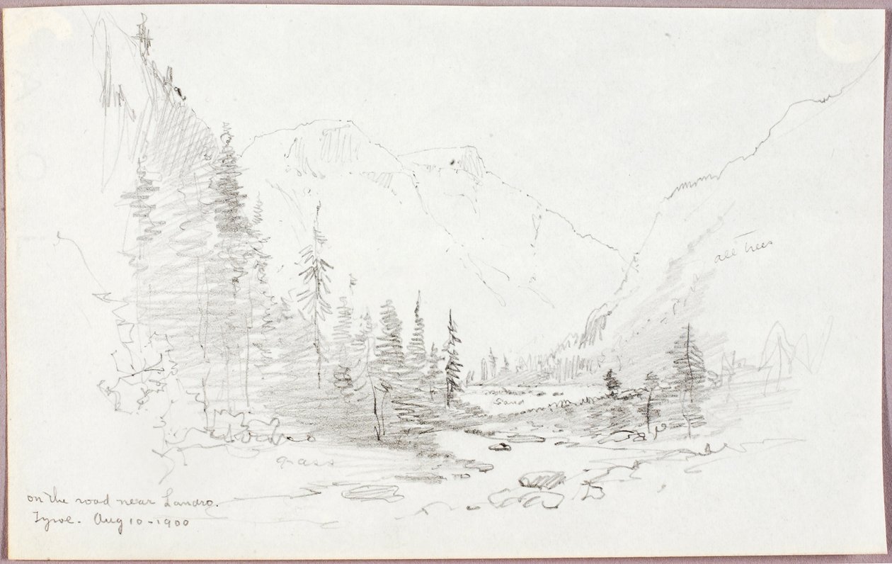 Na estrada perto de Landro, Tirol de George Elbert Burr