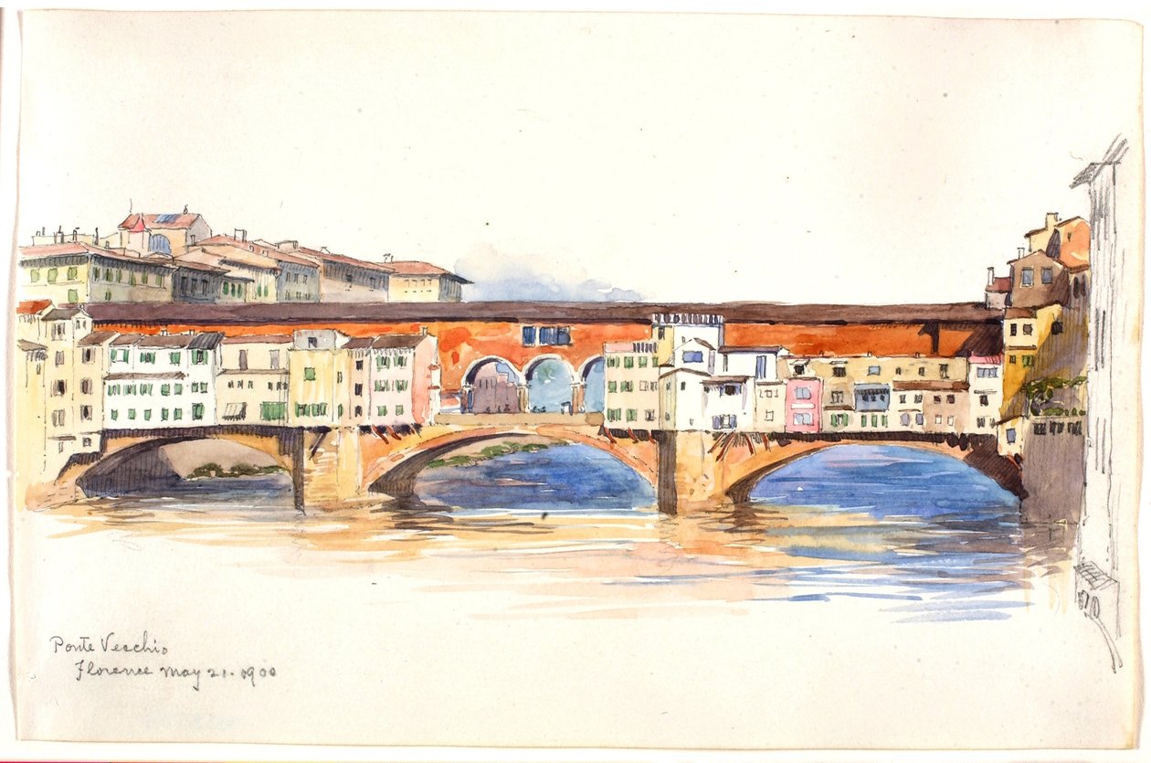Ponte Vecchio, Florença de George Elbert Burr