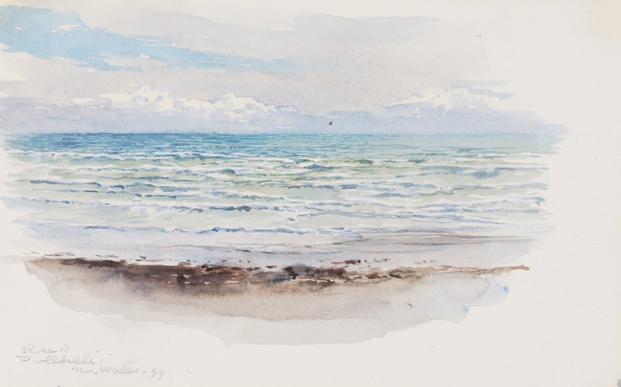 Costa em Pwllheli, N. Wales, 1899. de George Elbert Burr