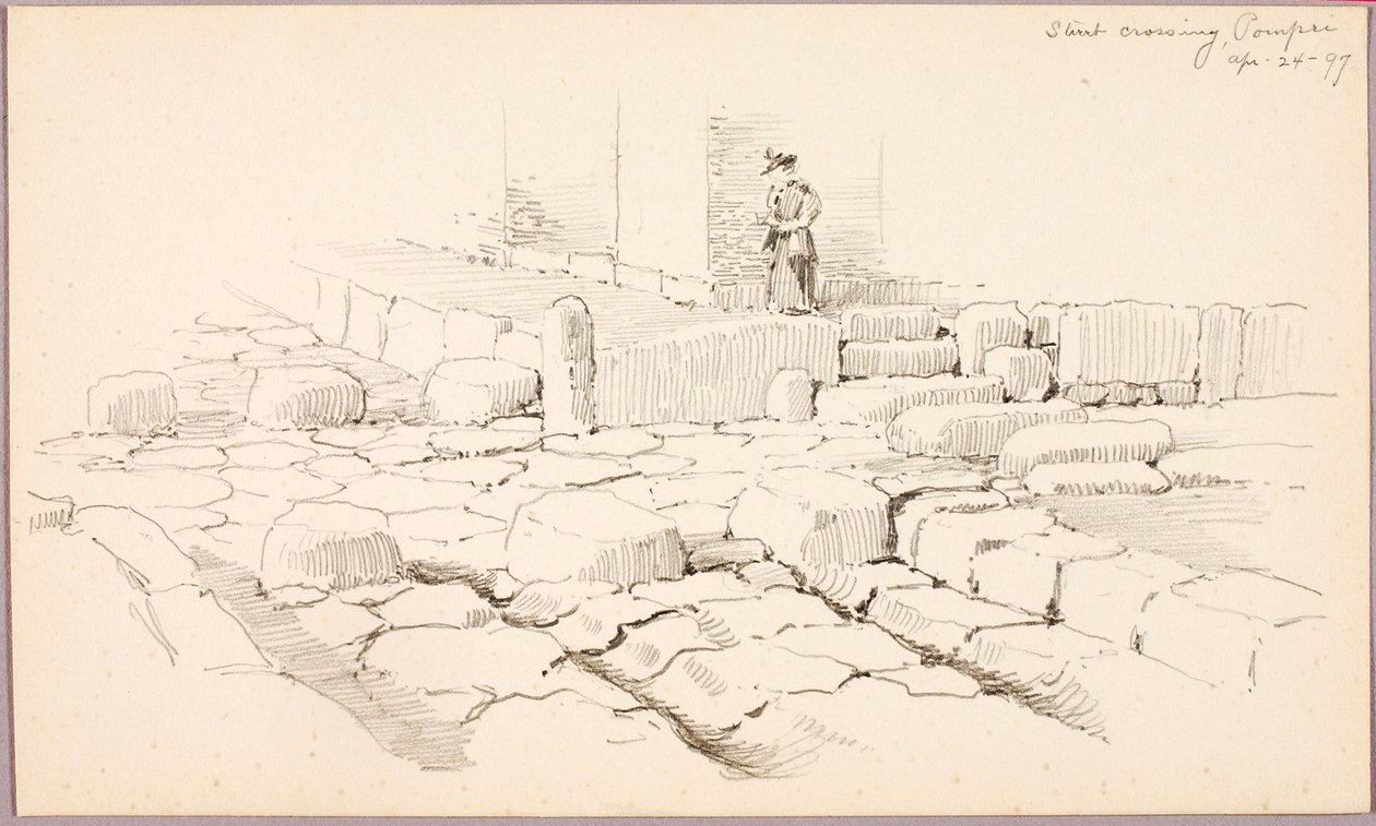Cruzamento de rua, Pompeia de George Elbert Burr