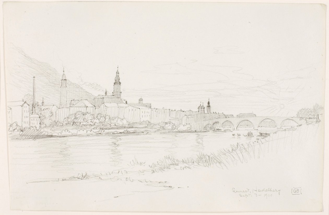 Pôr do sol, Heidelberg de George Elbert Burr