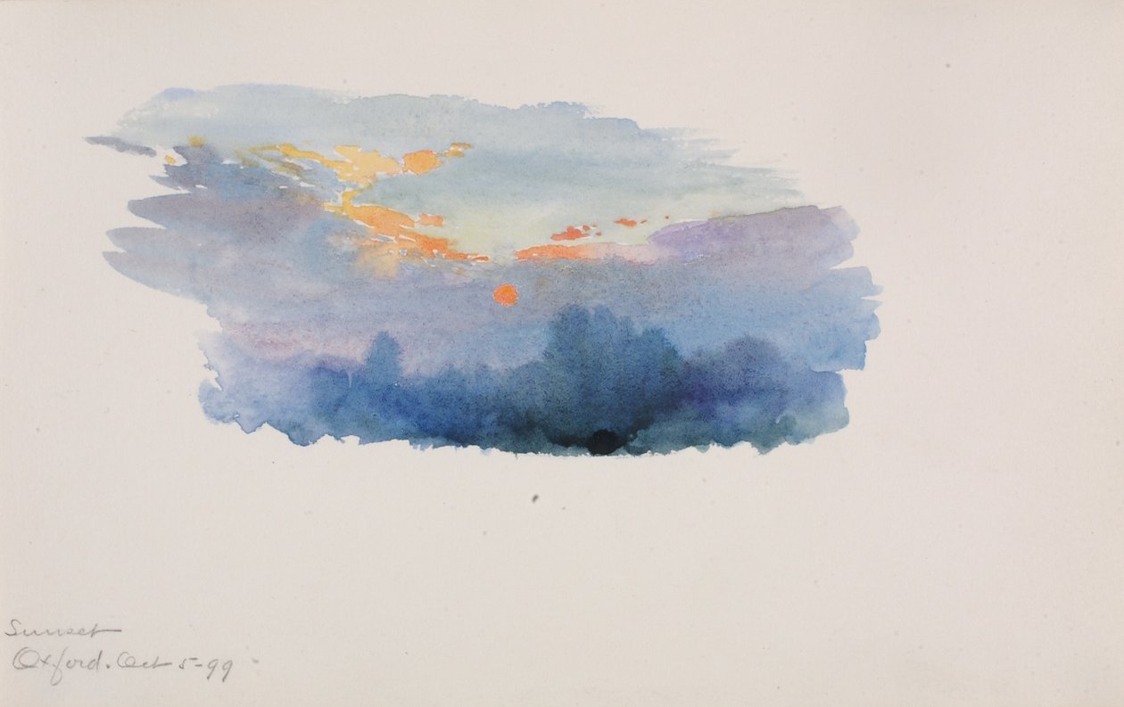 Pôr do sol, Oxford de George Elbert Burr