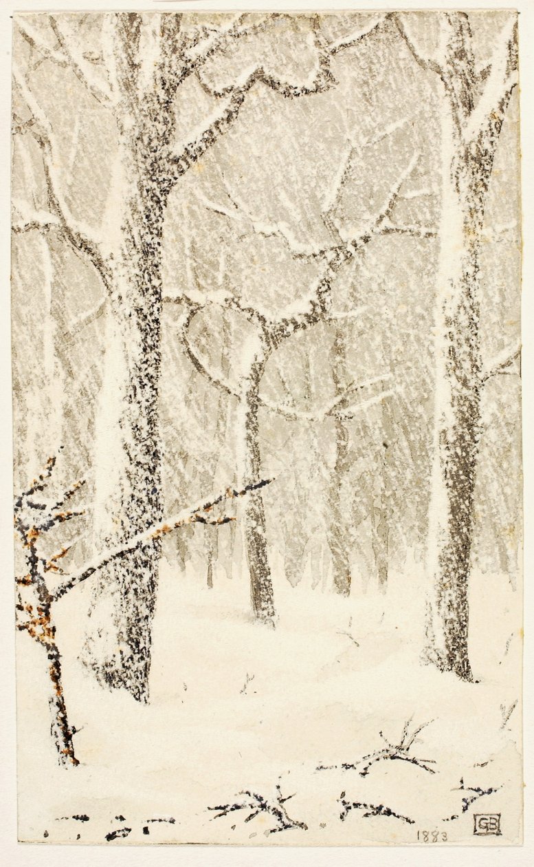 Sem título (Árvores na neve) de George Elbert Burr