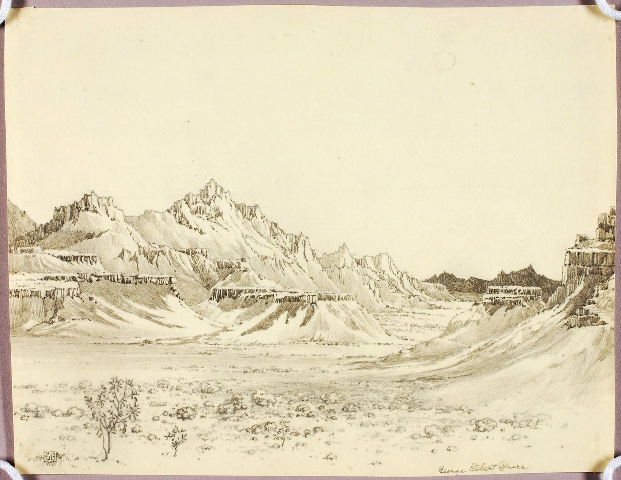 Sem título (desenho de transferência para «Arizona Night») de George Elbert Burr