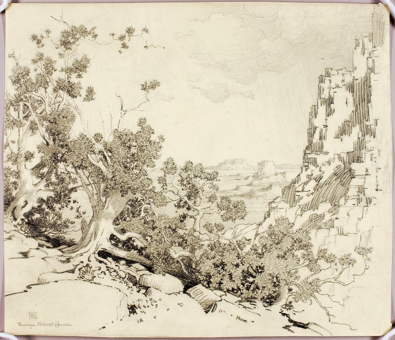 Sem título (desenho de transferência para «The Edge of the Desert, Arizona») de George Elbert Burr