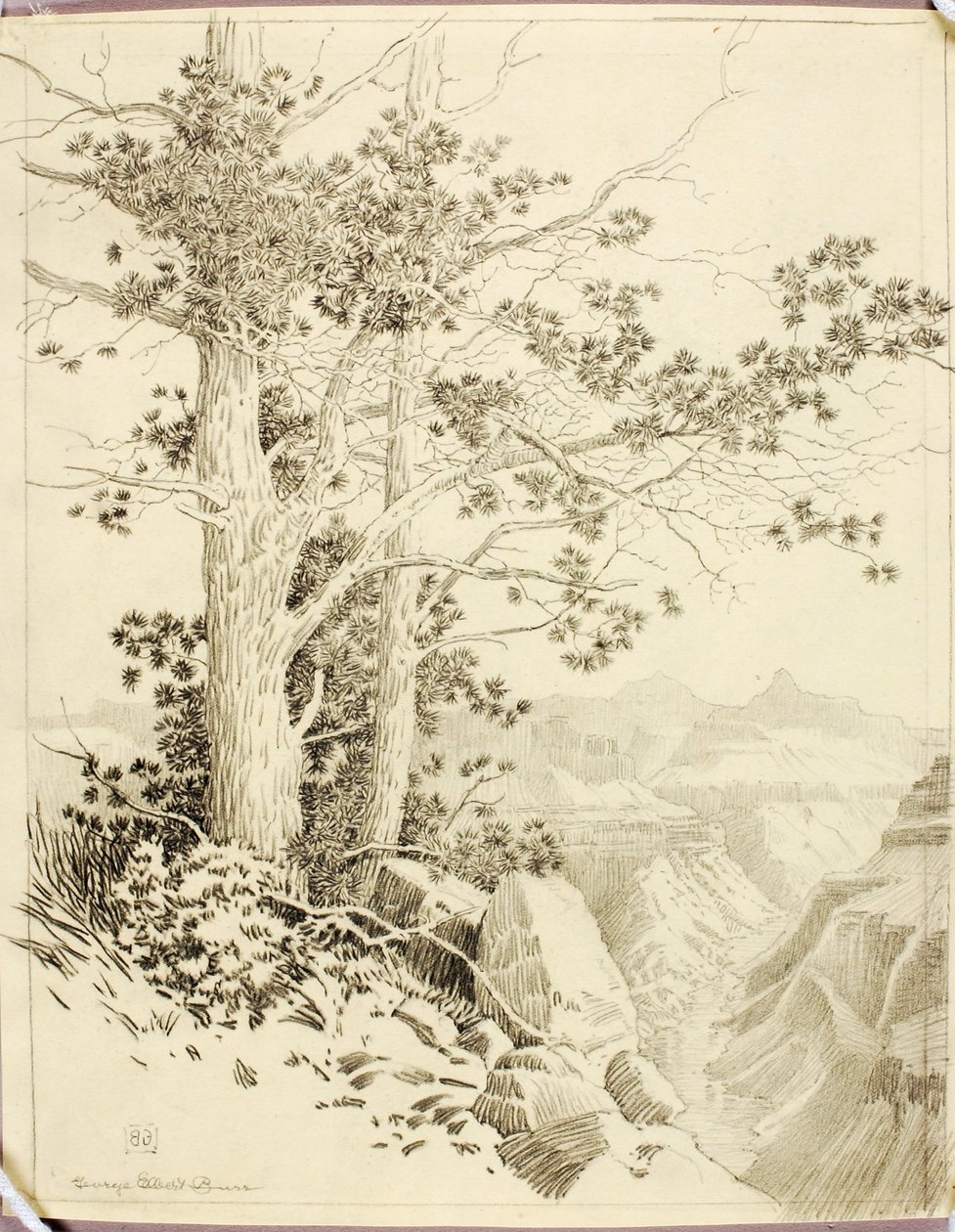 Sem título (desenho de transferência para impressão) de George Elbert Burr