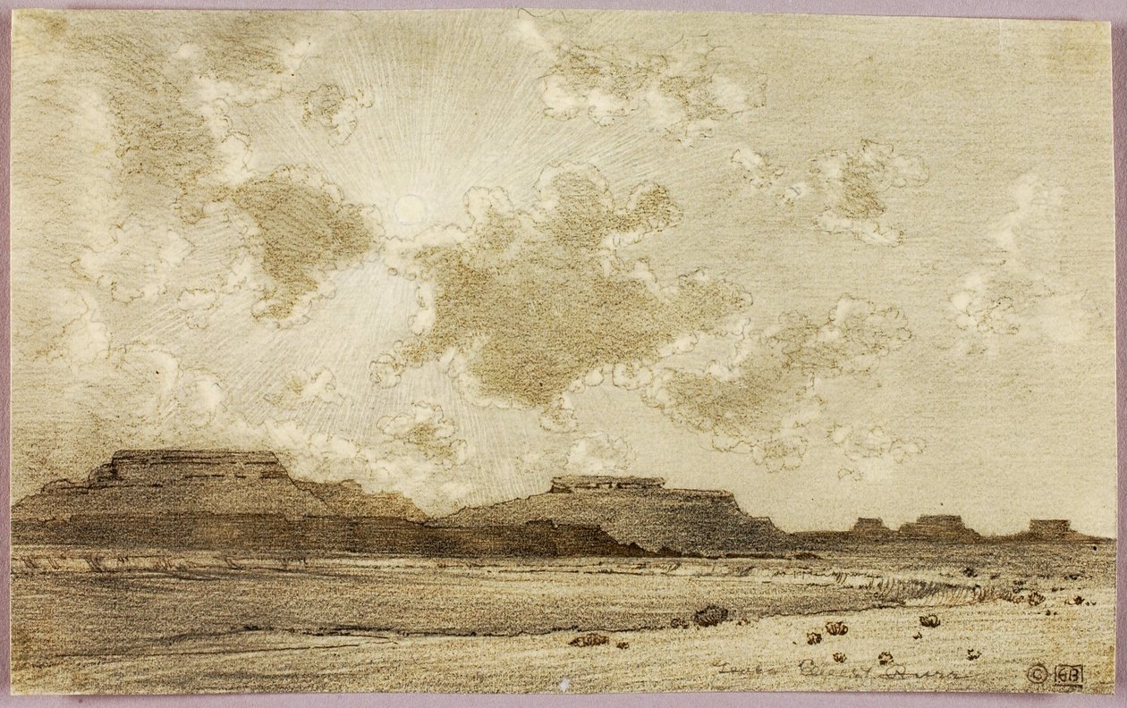 Sem título (desenho de transferência para impressão) de George Elbert Burr