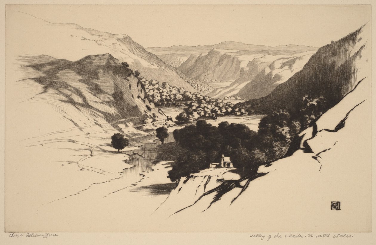 Vale do Lledr, Norte do País de Gales (n.º 1) de George Elbert Burr