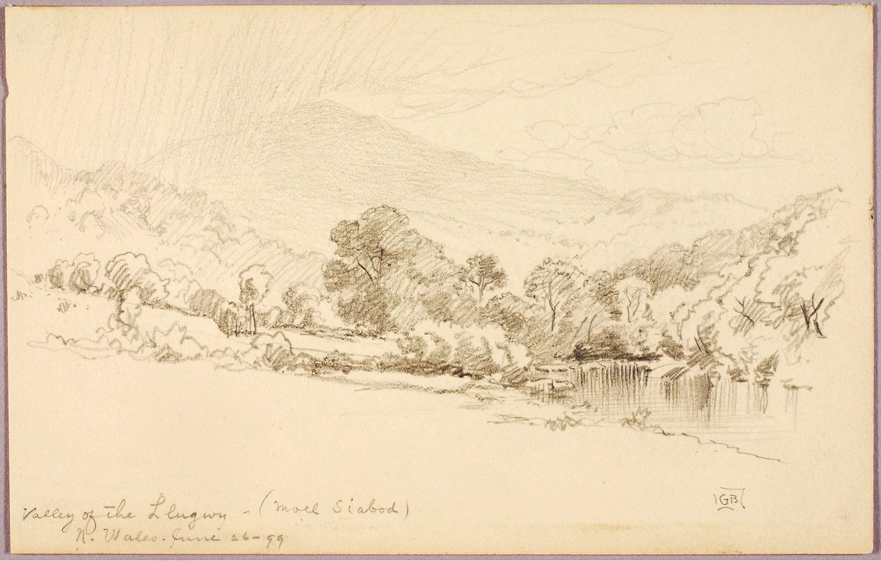 Vale do Llugwy (Moel Siabod), Norte do País de Gales de George Elbert Burr