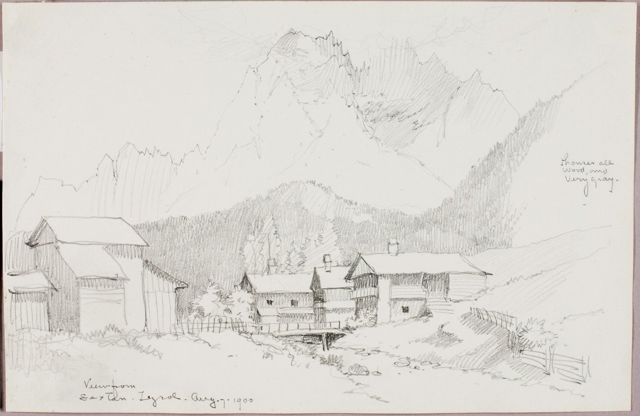 Vista de Sextan, Tirol de George Elbert Burr