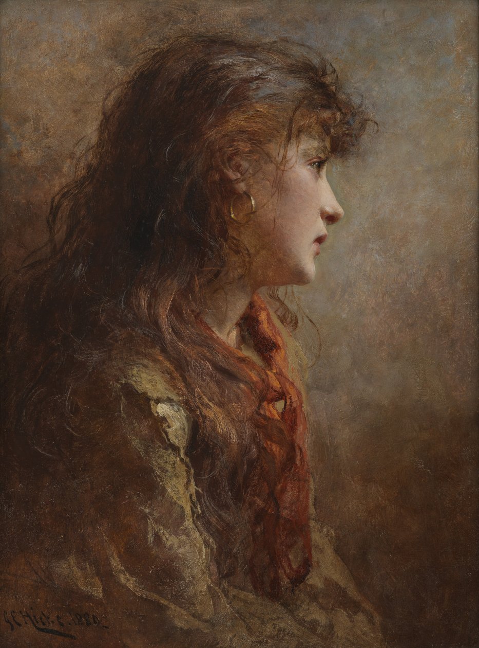 Uma menina cigana, 1880 de George Elgar Hicks