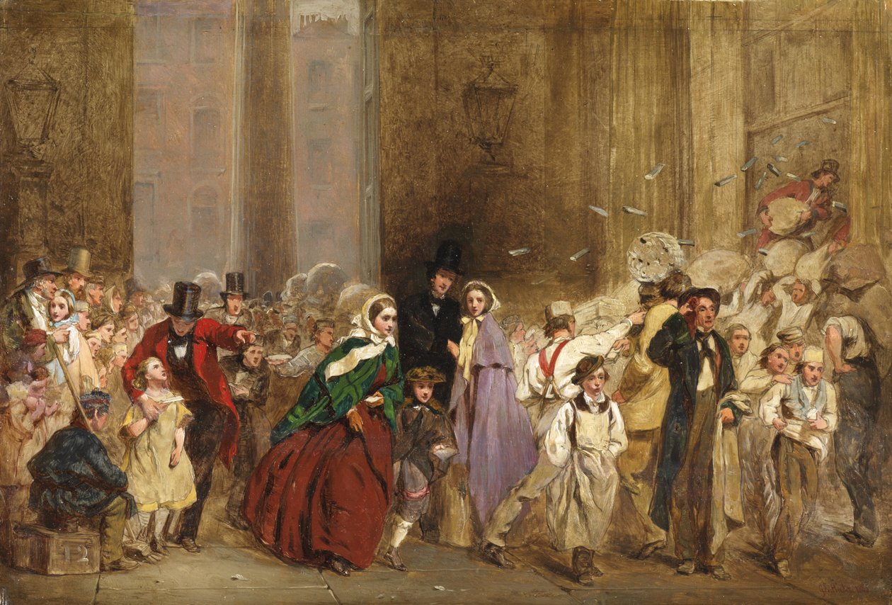 Um esboço para os Correios, de um minuto a seis, 1860 de George Elgar Hicks
