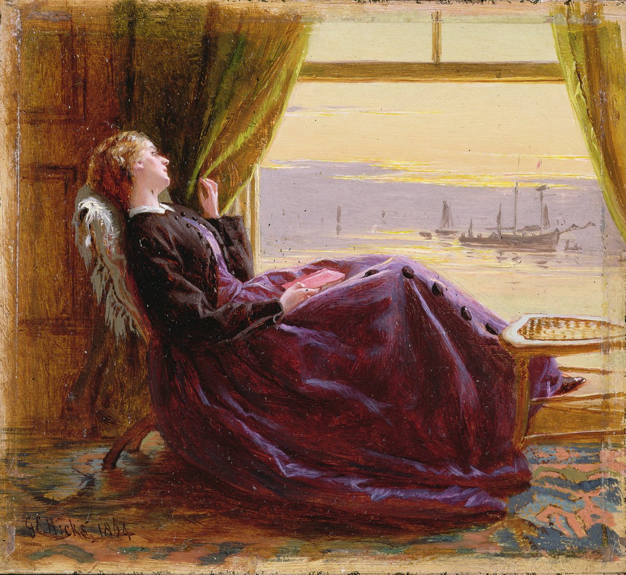 No Evening Time-Estudo, 1864 de George Elgar Hicks
