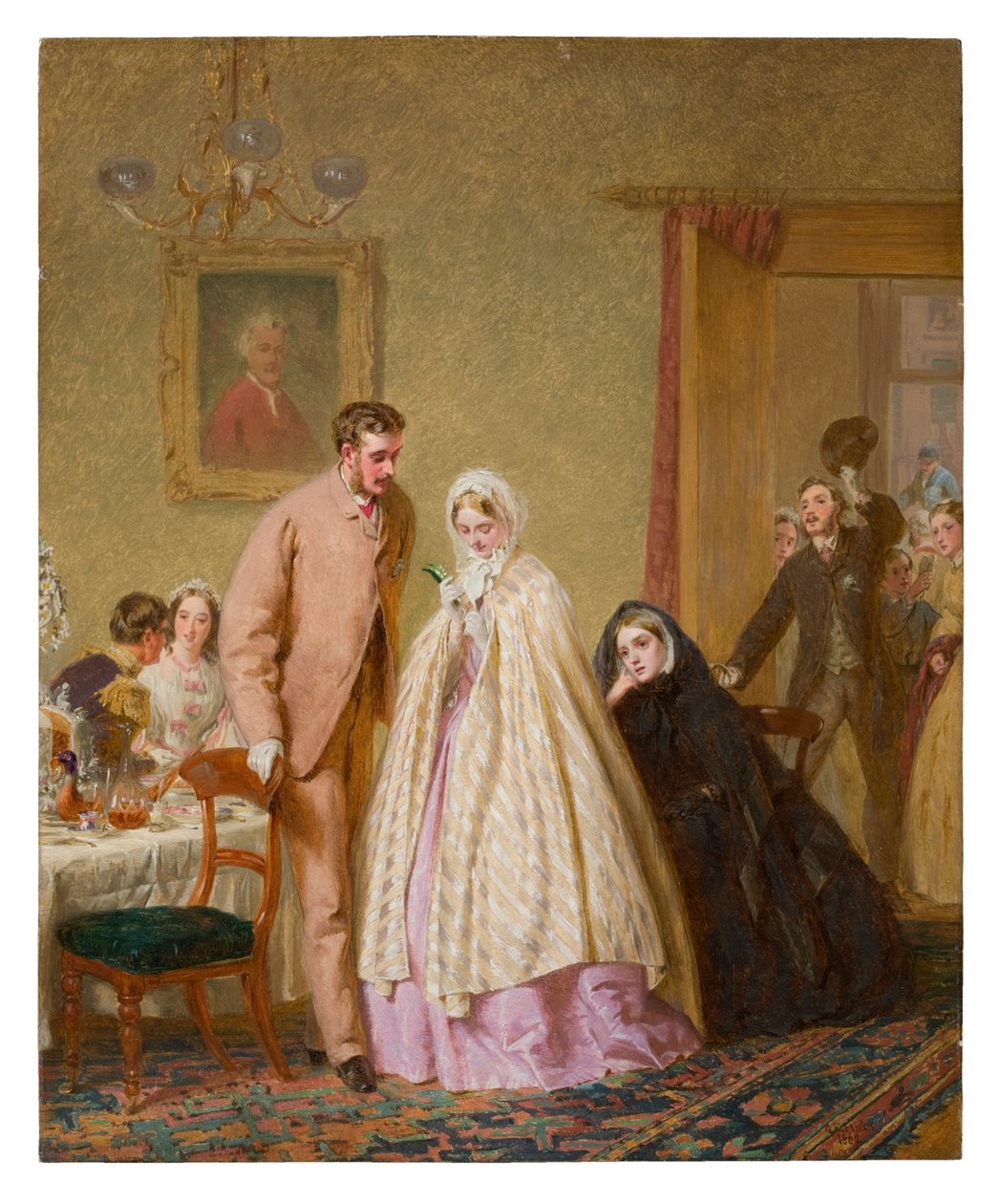 O café da manhã do casamento, 1862 de George Elgar Hicks
