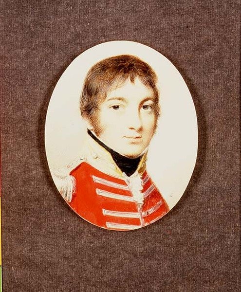 Miniatura do Coronel J. Houlton da Milícia Wiltshire, c.1801 de George Engleheart