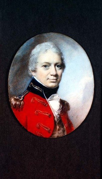 Miniatura do Ten. Coronel J. Houlton da Milícia Wiltshire, c.1801 de George Engleheart