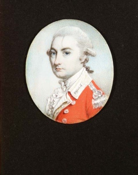 Miniatura de um Capitão de Infantaria, c.1780 de George Engleheart