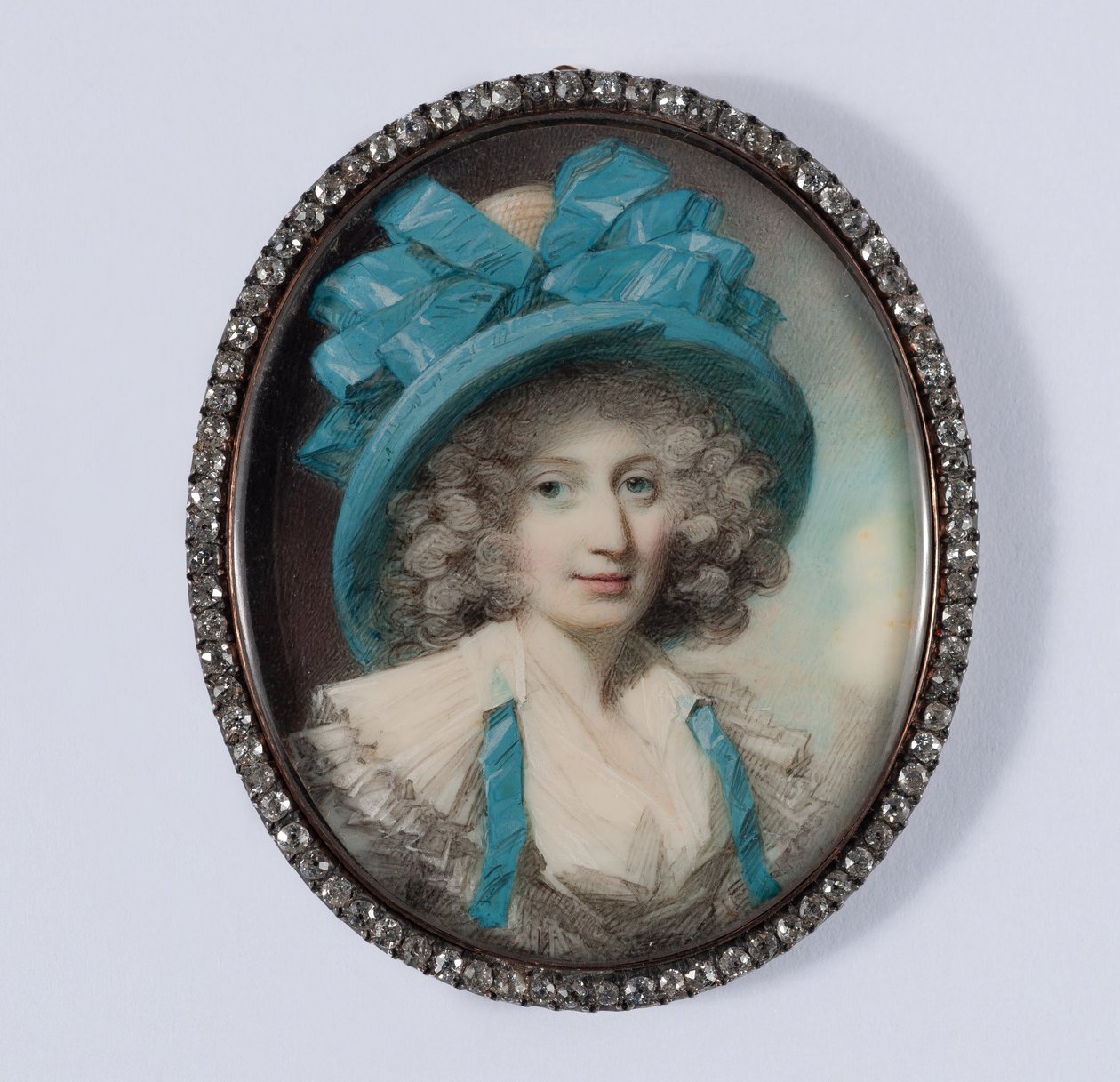 Retrato de uma senhora, tradicionalmente identificada como a Srta. Bedingfield de George Engleheart