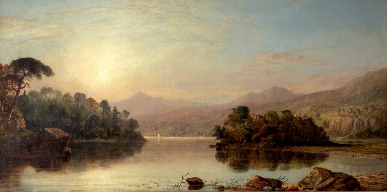 Ilha de Ellen, Loch Katrine, Escócia, século XIX de George F. Buchanan
