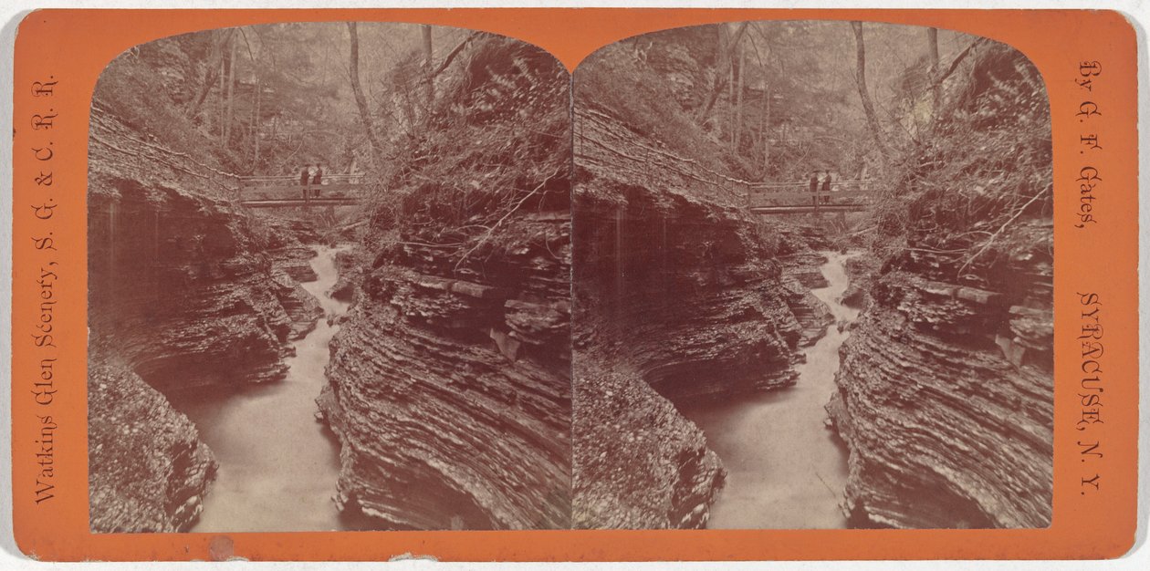 Watkins Glen Scenery, Shadow Gorge, c. 1860 (foto) de George F. Gates
