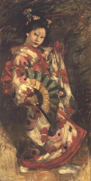Menina Japonesa (óleo sobre tela) de George F. Henry