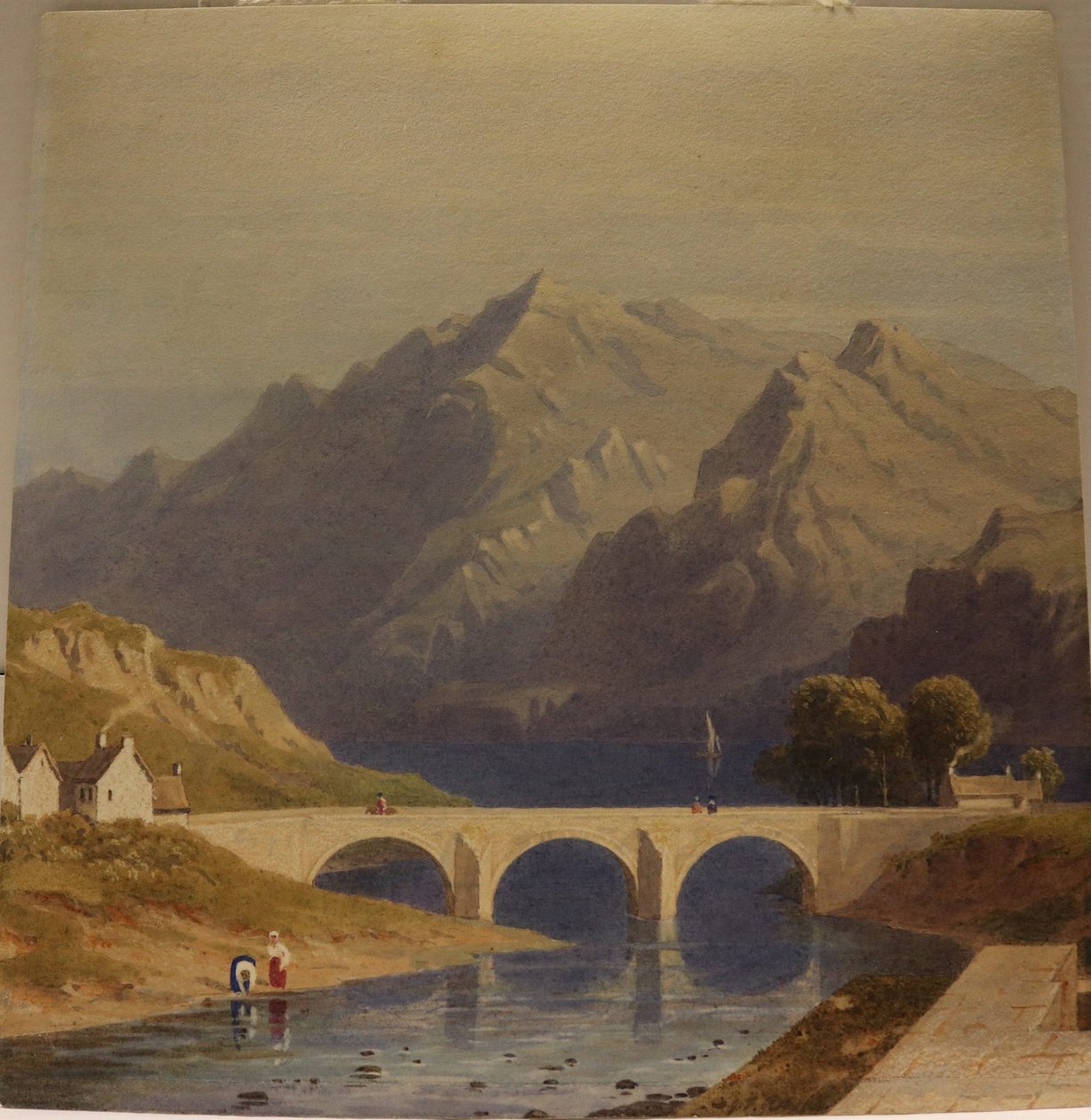 Vista de Fort Augustus, Caledonian Canal, c.1830 (aguarela sobre papel) de George Fennel Robson
