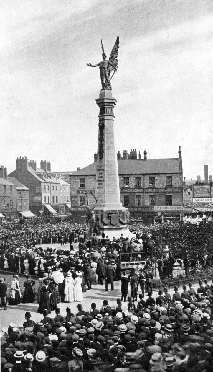 Revelando o Northumberland War Memorial, 1908-1909. de George Frank