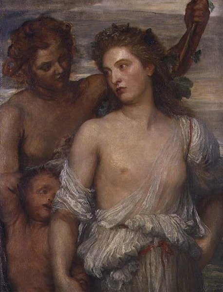 Um Bacchante (óleo sobre tela) de George Frederic Watts
